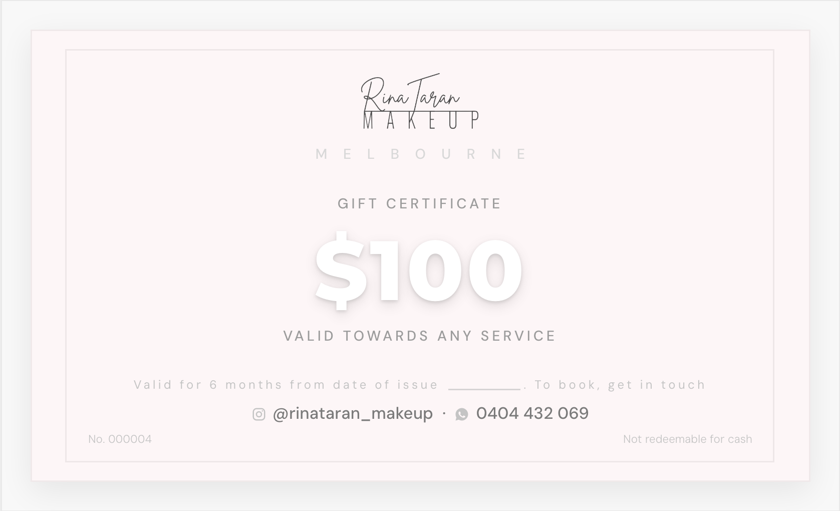 Gift Certificate $100
