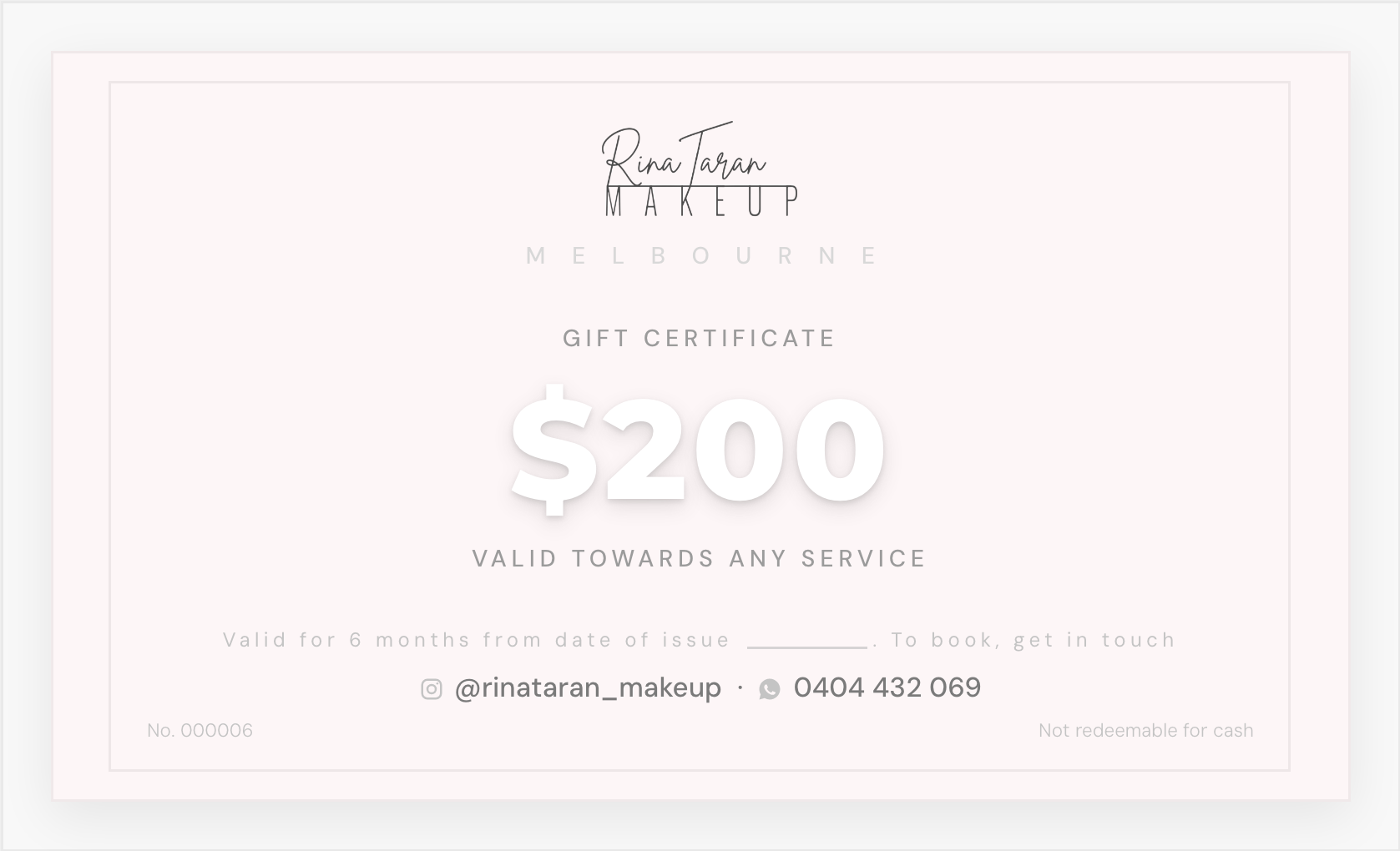 Gift Certificate $200