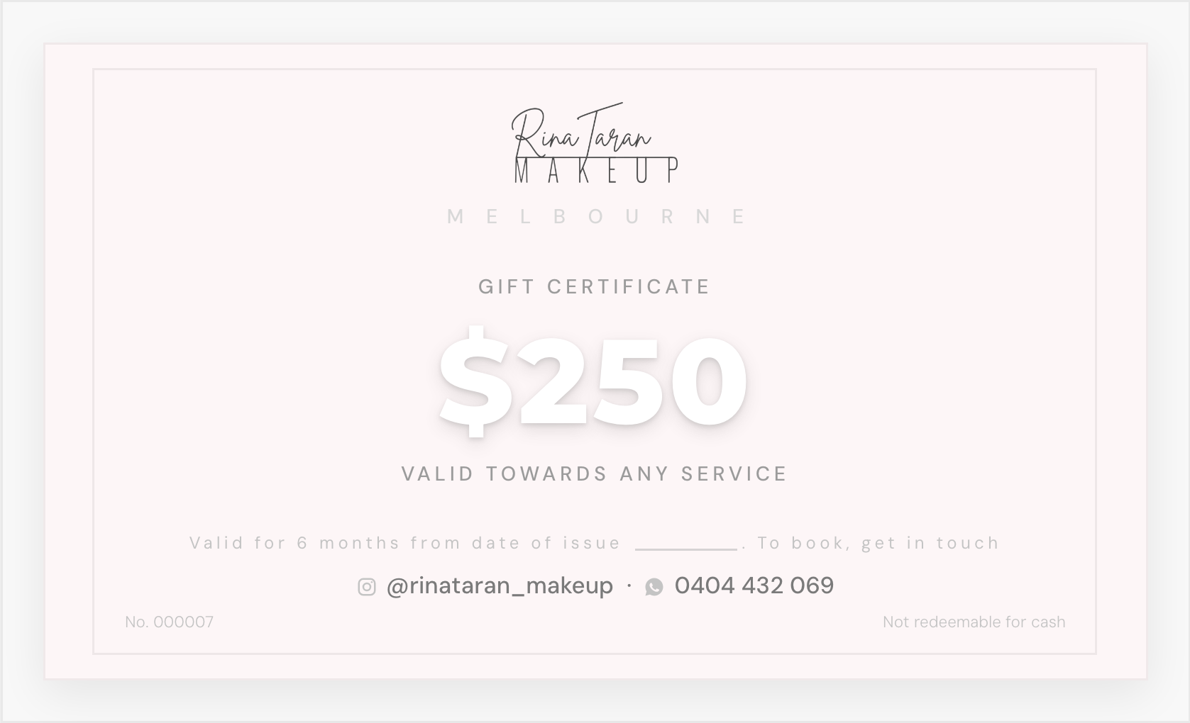 Gift Certificate $250