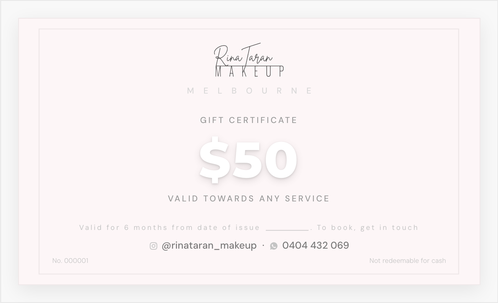Gift Certificate $50